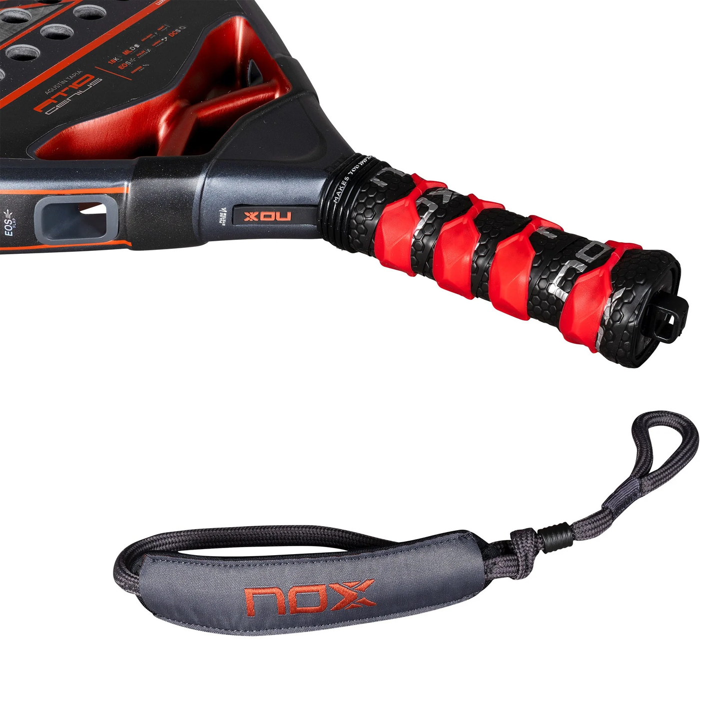 NOX AT10 18K Tapia padel racket with custom grip and anti-vibration system and handle