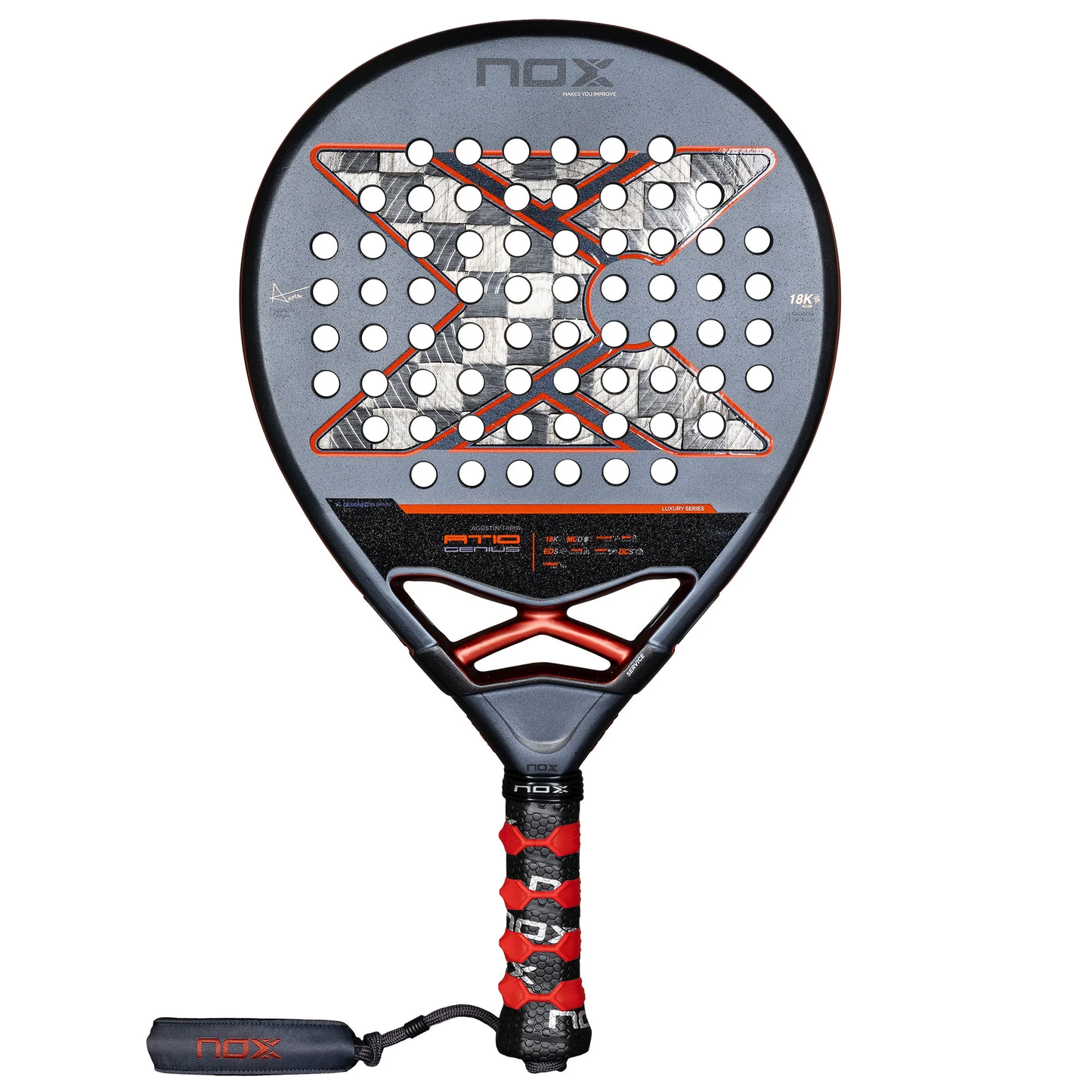 NOX AT10 18K Tapia 2024 padel racket for advanced control and power